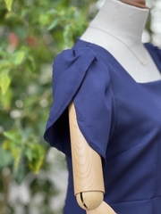 SALE Đầm Thiết Kế Trung Niên  Đầm Thêu Hoa Vàng  Kiểu dáng đơn giản, thêu hoa tinh tế - Đầm tặng mẹ BigSize