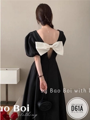 Đầm Tafta Nơ Lưng Dáng Dài Dự Tiệc Bigsize D61A