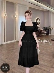 Đầm Cổ Vuông Dập Ly Bigsize 1741