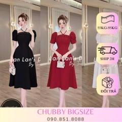 Đầm Cổ Yếm Ngọc Trai Bigsize 1740