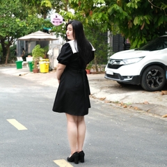 Đầm Bigsize Phối Cổ Vuông Sang Trọng 1592