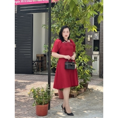 Đầm Cổ Yếm Ngọc Trai Bigsize 1740