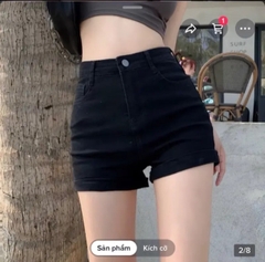 Quần đùi đen jean nữ bigsize