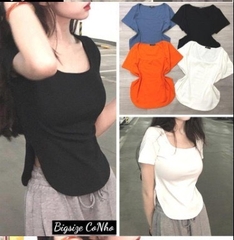 ÁO THUN CROPTOP VẠT BẦU BIGSIZE 50-90KG