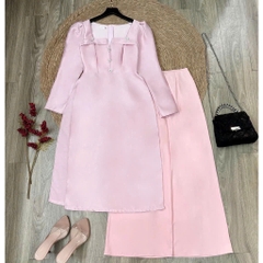 Áo Dài Cách Tân Hồng Tapta BigsizeSize M