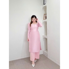 Áo Dài Cách Tân Cổ Vuông Hồng Tapta Bigsize