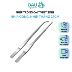 Nhíp cong, thẳng trồng cây thủy sinh bằng thép không gỉ kích thước dài 27 cm