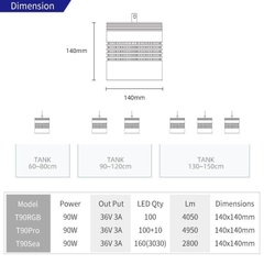 Đèn WEEK T90 Pro RGB+UV (Chỉnh App) - Đèn thuỷ sinh dạng lon cao cấp, đánh màu cá, cây rực rỡ, phù hợp nhiều phong cách