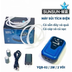 Máy sủi Oxy SUNSUN YQB tích điện siêu êm, 3.5w ~ 8w, máy sủi mạnh mẽ