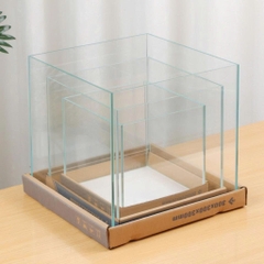 Bể Cá Kích thước 20-25-30cm Kính Siêu Trong - Cubic 20, Cubic 25, Cubic 30. Dán dấu keo đẹp mắt, mài vi tính tinh xảo