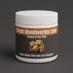 Trùng huyết sấy lạnh Lazy Worm Cube(50g)-Giữ nguyên hàm lượng dinh dưỡng từ giun tươi,giàu đạm giúp cá tăng size,lên màu