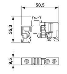 1201442 - Chặn cuối / End bracket E/UK hãng Phoenix Contact