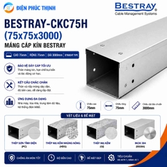 BESTRAY-CKC75H / Máng Cáp Bestray - Dạng Kín 75×100×3000mm