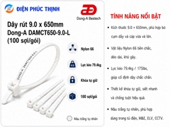 DONG-A-DAMCT650-9.0-L / Dây Rút Nhựa Dong-A 9.0×650mm