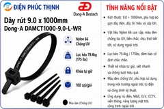 DONG-A-DAMCT1000-9.0-L-WR / Dây Rút Nhựa Dong-A 9.0×1000mm Chống UV