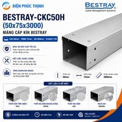 BESTRAY-CKC50H / Máng Cáp Bestray - Dạng Kín 50×75×3000mm
