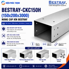 BESTRAY-CKC150H / Máng Cáp Kín Bestray 150×200×3000mm