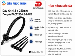 DONG-A-DACT250-4.8-L-WR / Dây Rút Nhựa Dong-A 4.8×250mm Chống UV