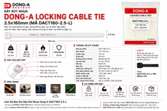 DONG-A-DACT160-2.5-L / Dây Rút Nhựa Dong-A 2.5x160mm