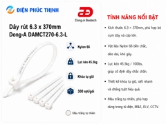 DONG-A-DAMCT370-6.3-L / Dây Rút Nhựa Dong-A 6.3×370mm