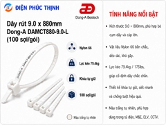 DONG-A-DAMCT880-9.0-L / Dây Rút Nhựa Dong-A 9.0×880mm
