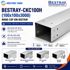 BESTRAY-CKC100H / Máng Cáp Kín Bestray 100×100×3000mm