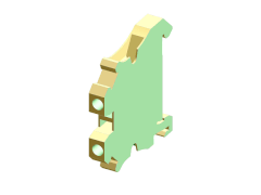 3044128 - Cầu đấu dây / Terminal Block UT 4-PE - vặn vít 4mm2, rộng 6.2mm, màu vàng-xanh lá - Phoenix Contact