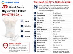 DONG-A-DAMCT450-9.0-L / Dây Rút Nhựa Dong-A 9.0×450mm