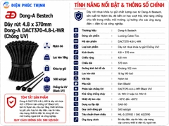 DONG-A-DACT370-4.8-L-WR / Dây Rút Nhựa Dong-A 4.8×370mm Chống UV