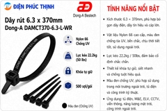 DONG-A-DAMCT370-6.3-L-WR / Dây Rút Nhựa Dong-A 6.3×370mm Chống UV