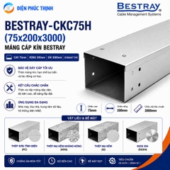BESTRAY-CKC75H / Máng Cáp Bestray - Dạng Kín 75×200×3000mm