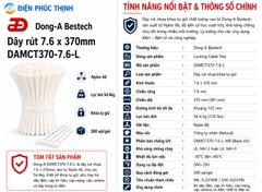 DONG-A-DAMCT370-7.6-L / Dây Rút Nhựa Dong-A 7.6×370mm