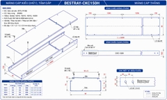 BESTRAY-CKC150H / Máng Cáp Kín Bestray 150×150×3000mm
