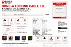 DONG-A-DACT120-4.8-L / Dây Rút Nhựa Dong-A 4.8x120mm
