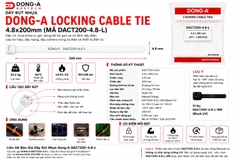 DONG-A-DACT200-4.8-L / Dây Rút Nhựa Dong-A 4.8x200mm