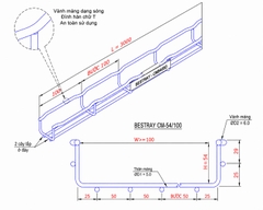 BESTRAY-CM54/150 / Máng Cáp Bestray - Dạng lưới 54×150×3000mm