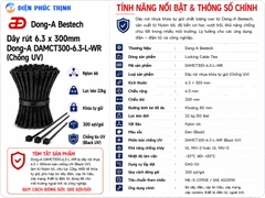 DONG-A-DAMCT300-6.3-L-WR / Dây Rút Nhựa Dong-A 6.3×300mm Chống UV