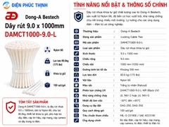DONG-A-DAMCT1000-9.0-L / Dây Rút Nhựa Dong-A 9.0×1000mm