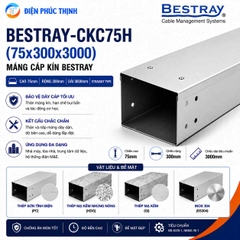 BESTRAY-CKC75H / Máng Cáp Bestray - Dạng Kín 75×300×3000mm