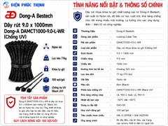 DONG-A-DAMCT1000-9.0-L-WR / Dây Rút Nhựa Dong-A 9.0×1000mm Chống UV