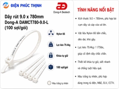 DONG-A-DAMCT780-9.0-L / Dây Rút Nhựa Dong-A 9.0×780mm