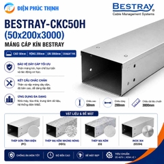 BESTRAY-CKC50H / Máng Cáp Bestray - Dạng Kín 50×200×3000mm