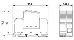 2905470 - Thiết bị chống sét lan truyền FLT-SEC-T1+T2-3S-350/25-FM / Plug-in lightning and surge arrester combination Phoenix Contact