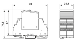 2905230 - Bộ Chống Sét Lan Truyền 3 Pha PLT-SEC-T3-3S-230-FM / Plug-in device protection hãng Phoenix Contact