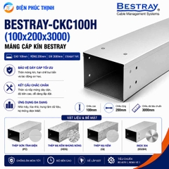 BESTRAY-CKC100H / Máng Cáp Kín Bestray 100×200×3000mm