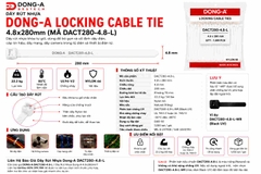 DONG-A-DACT280-4.8-L / Dây Rút Nhựa Dong-A 4.8x280mm