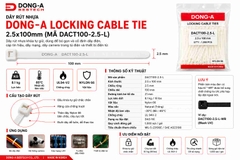 DONG-A-DACT100-2.5-L / Dây Rút Nhựa Dong-A 2.5x100mm
