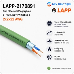LAPP-2170891 / Cáp ETHERLINE PN Cat.5e Y 2x2x22 AWG