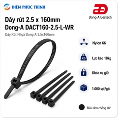 DONG-A-DACT160-2.5-L-WR / Dây Rút Nhựa Chống UV Dong-A 2.5×160mm