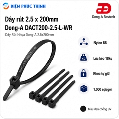 DONG-A-DACT200-2.5-L-WR / Dây Rút Nhựa Dong-A 2.5×200mm Chống UV